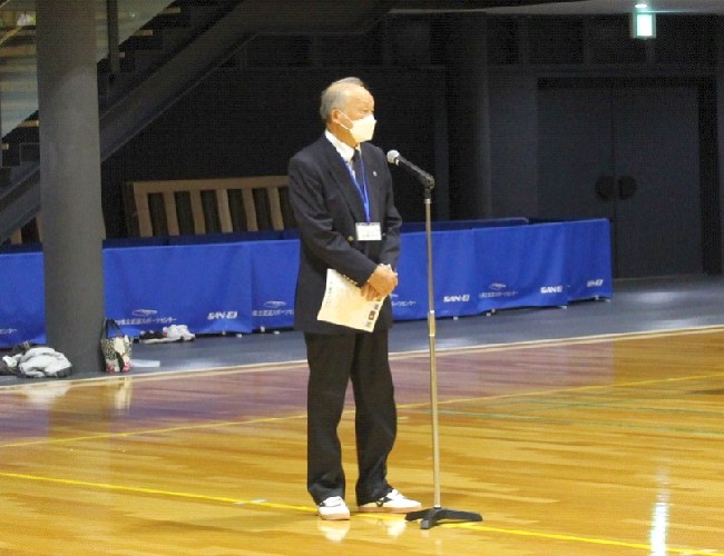 開会式挨拶 大分県ソフトバレーボール連盟 大会委員長 佐藤 和也 様